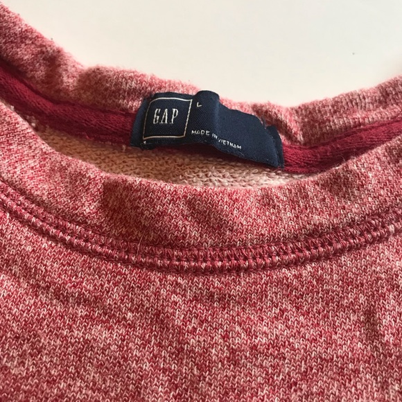 GAP marled red zip side top - Picture 3 of 5